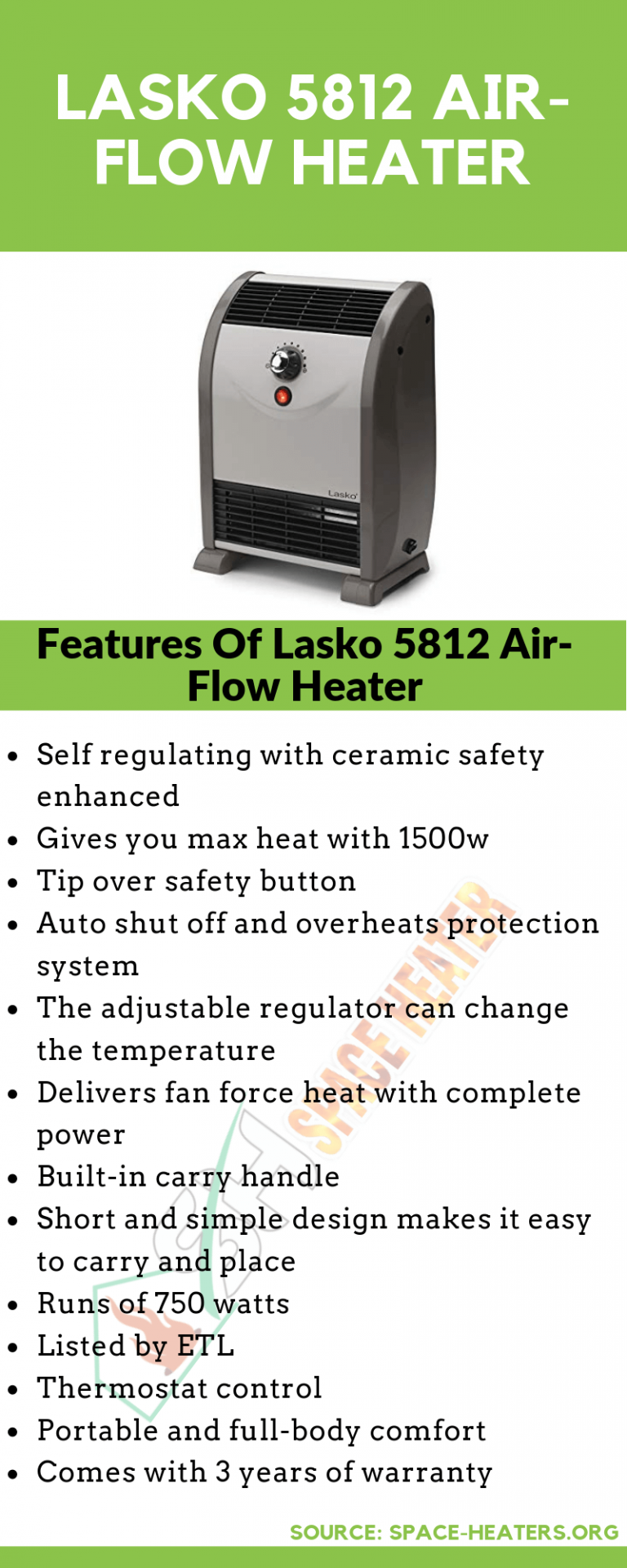 Lasko 5812 AirFlow Heater Review in 2023 Space Heaters